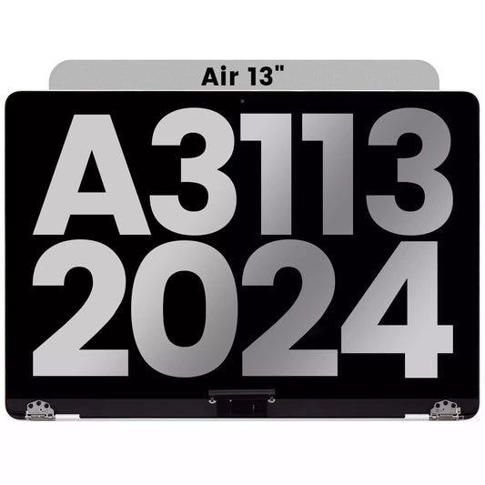 Complete LCD Display Assembly Compatible For MacBook Air 13" (A3113 / 2024) (Used OEM Pull: Grade A) (Silver)