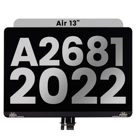 Complete LCD Display Assembly Compatible For MacBook Air 13" (A2681 / Mid 2022) (Used OEM Pull: Grade C) (Space Gray)