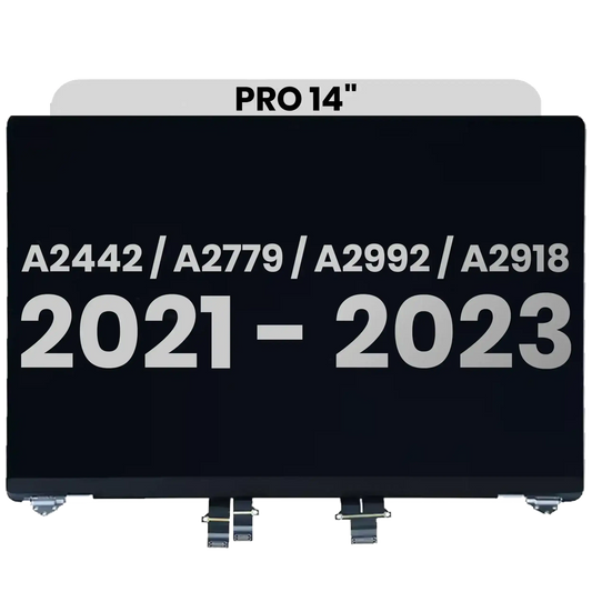 Complete LCD Display Assembly Compatible For MacBook Pro 14" (A2442 / Late 2021) / (A2779 / Late 2023 ) / (A2992 / Late 2023) / (A2918 / Late 2023) (Used OEM Pull: Grade A) (Silver)