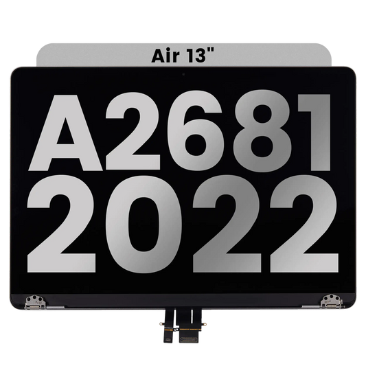 Complete LCD Display Assembly Compatible For MacBook Air 13" (A2681 / Mid 2022) (Used OEM Pull: Grade B) (Space Gray)