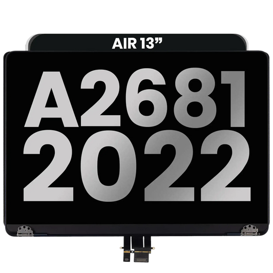 Complete LCD Display Assembly Compatible For MacBook Air 13" (A2681 / Mid 2022) (Used OEM Pull: Grade A) (Midnight)