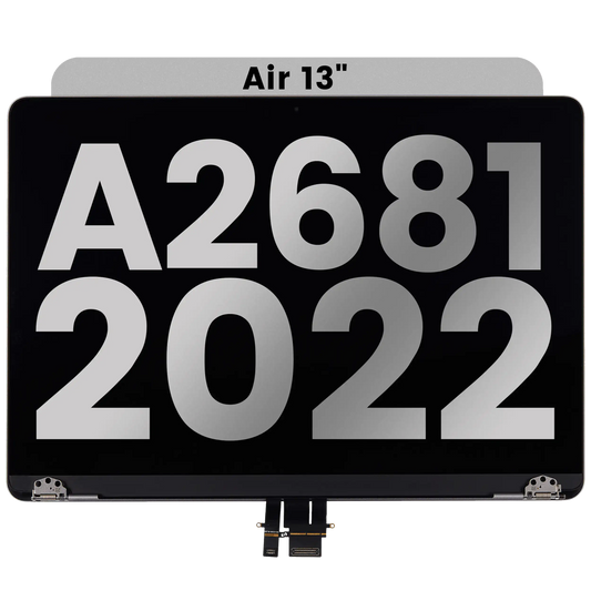 Complete LCD Display Assembly Compatible For MacBook Air 13" (A2681 / Mid 2022) (Used OEM Pull: Grade A) (Space Gray)