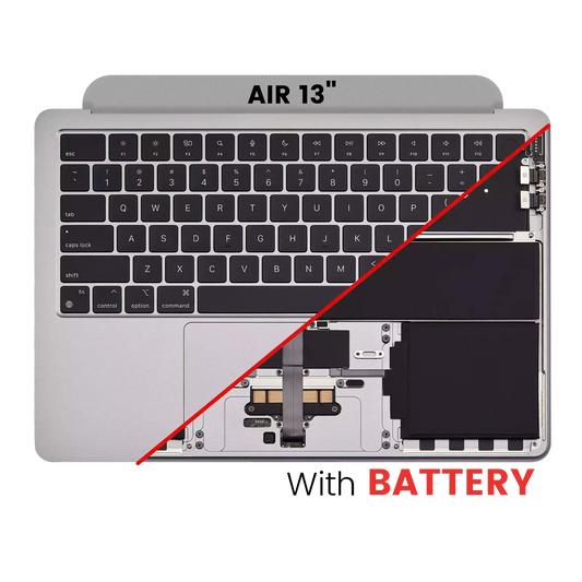 Top Case Assembly With Battery And Keyboard Compatible For MacBook Air 13" (A2681 / Mid 2022) (Space Gray) (US Keyboard)