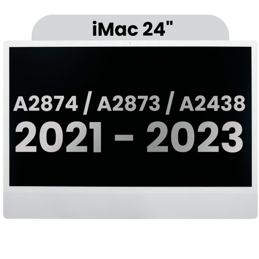 Complete LCD Display Assembly For iMac 24" A2874 / A2873 (2023) / A2438 (2021) (LG204A-215 LM235UH1 SDD1) (Used OEM Pull: Grade A) (Small Camera hole)(Silver)