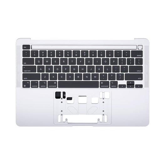 SILVER TOP CASE WITH KEYBOARD FOR MACBOOK PRO 13" M1 A2338 (LATE 2020)