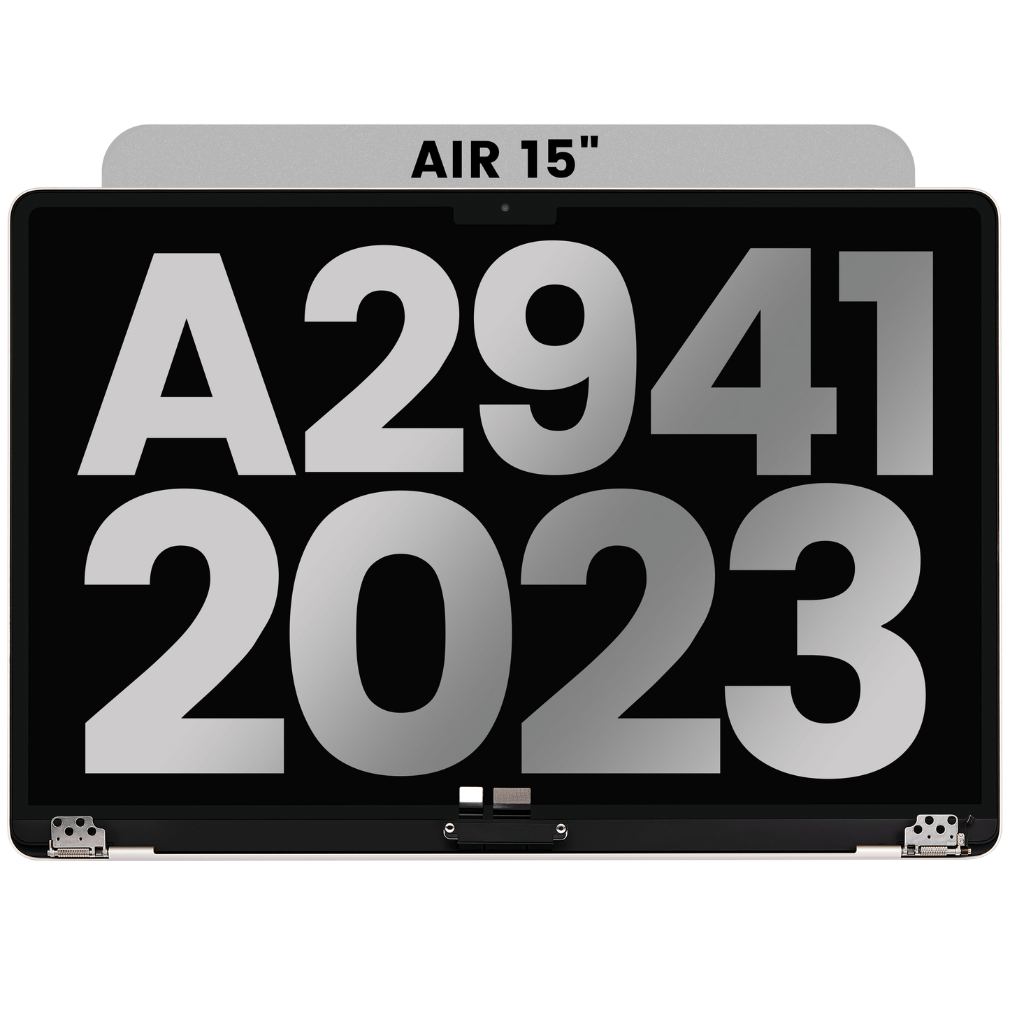 Complete LCD Display Assembly Compatible with MacBook Air 15" (A2941, Mid 2023) – OEM Pull: Grade A, Starlight
