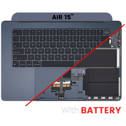 Top Case Assembly With Battery And Keyboard Compatible For MacBook Air 15" (A2941 / Mid 2023) (US Keyboard) (Midnight)