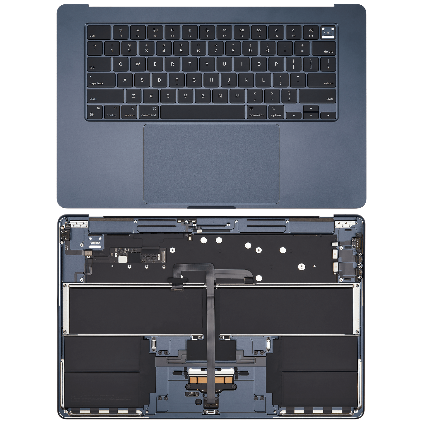 Top Case Assembly With Battery And Keyboard Compatible For MacBook Air 15" (A2941 / Mid 2023) (US Keyboard) (Midnight)