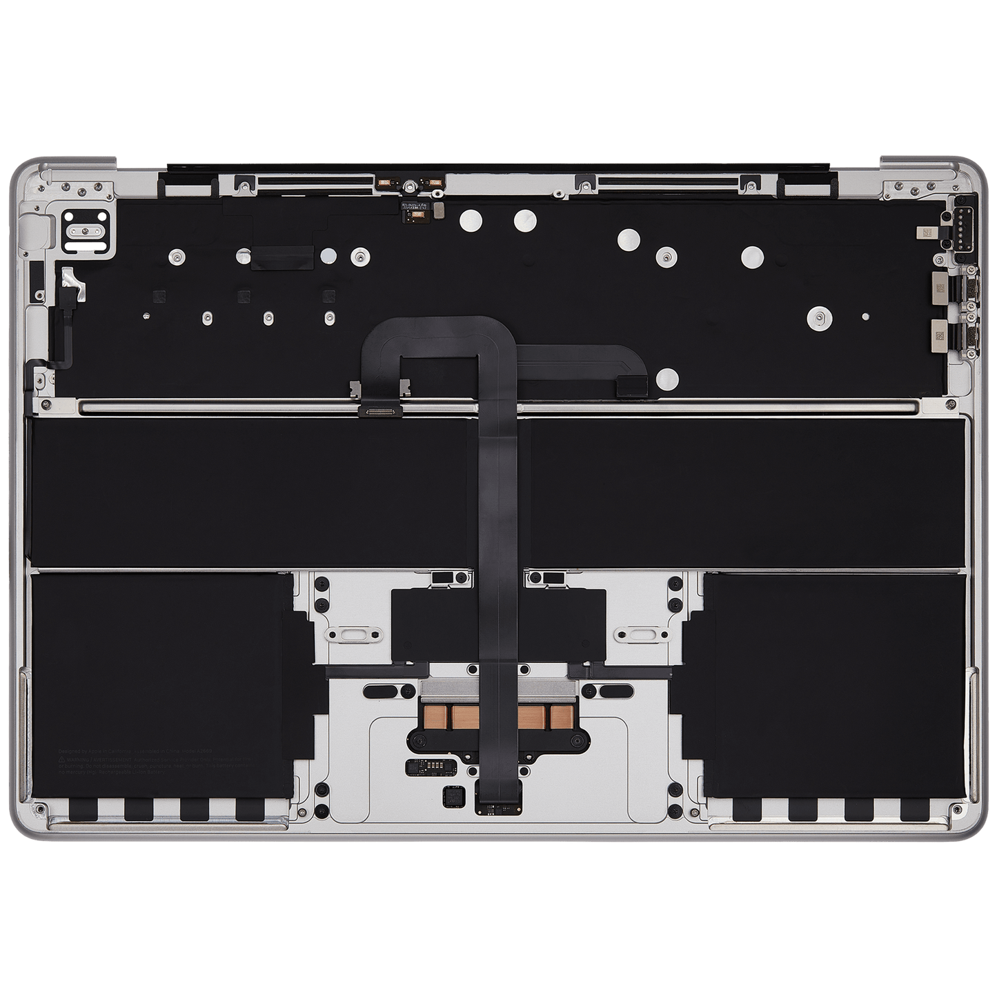Top Case Assembly With Battery And Keyboard Compatible For MacBook Air 13" (A2681 / Mid 2022) (Silver) (UK Keyboard)