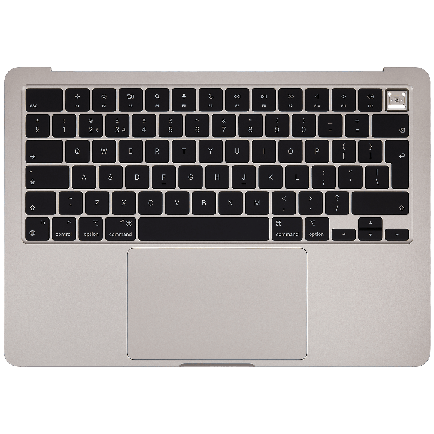 Top Case Assembly With Battery And Keyboard Compatible For MacBook Air 13" (A2681 / Mid 2022) (Starlight) (UK Keyboard)
