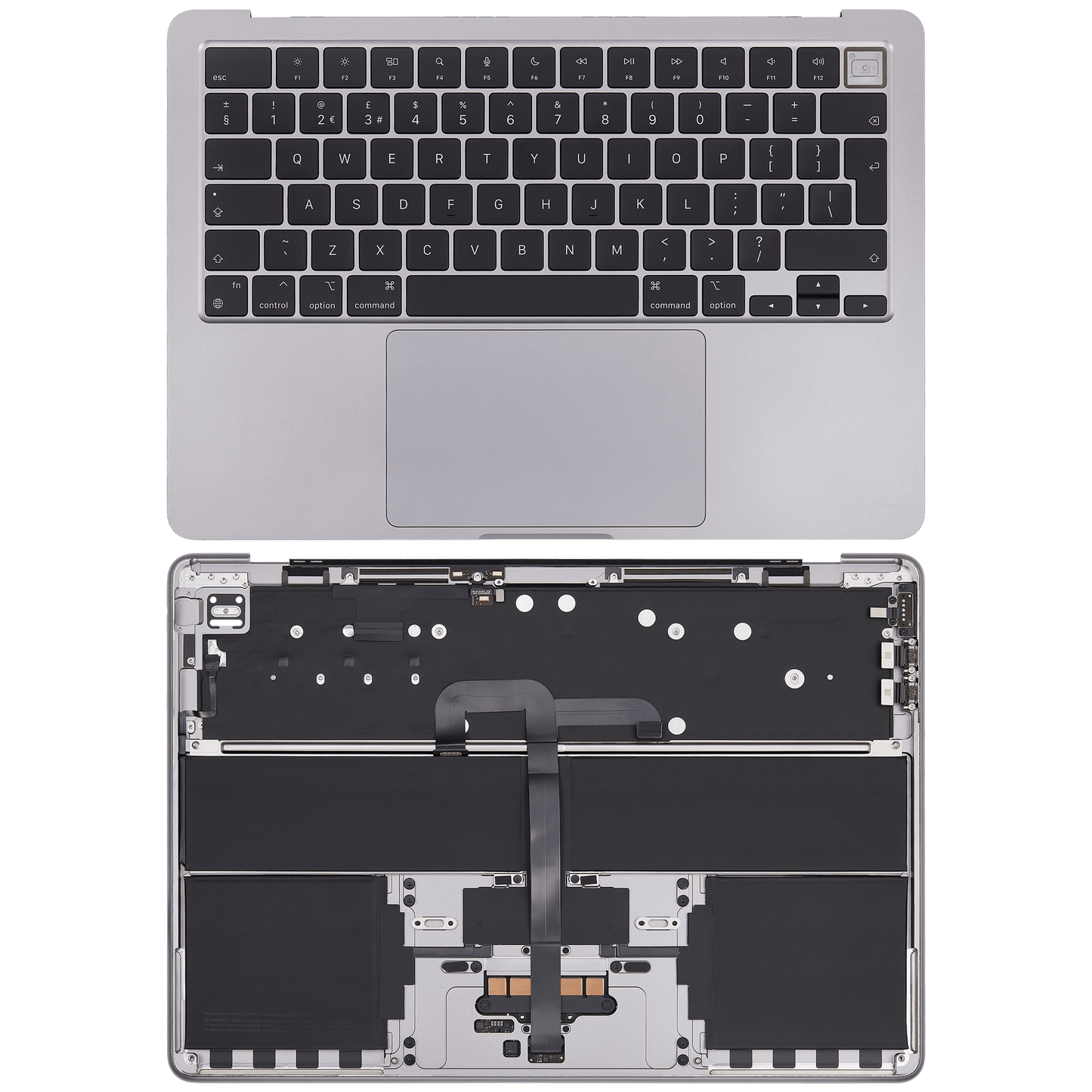 Top Case Assembly With Battery And Keyboard Compatible For MacBook Air 13" (A2681 / Mid 2022) (Space Gray) (UK Keyboard)