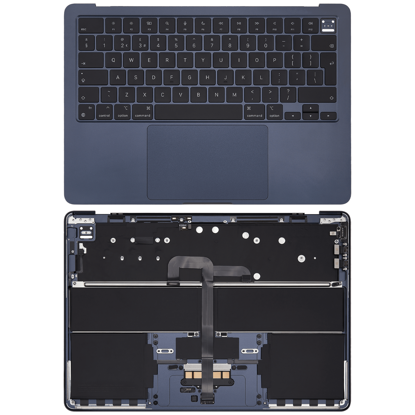 Top Case Assembly With Battery And Keyboard Compatible For MacBook Air 13" (A2681 / Mid 2022) (Midnight) (UK Keyboard)