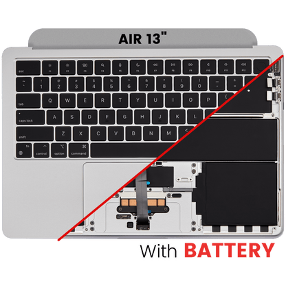 Top Case Assembly With Battery And Keyboard Compatible For MacBook Air 13" (A2681 / Mid 2022) (US Keyboard) (Silver)