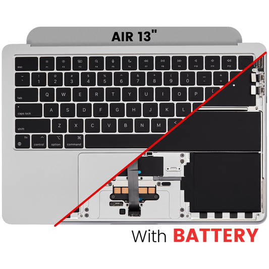 Top Case Assembly With Battery And Keyboard Compatible For MacBook Air 13" (A2681 / Mid 2022) (US Keyboard) (Silver)