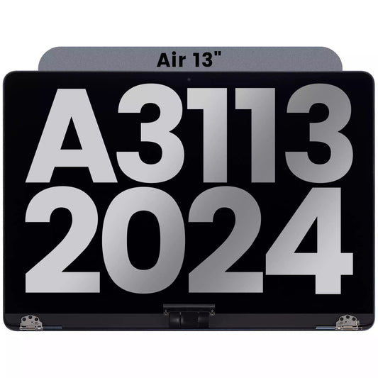 Complete LCD Display Assembly Compatible For MacBook Air 13" (A3113 / 2024) (Used OEM Pull: Grade A) (Midnight)