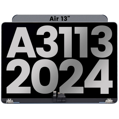 Complete LCD Display Assembly Compatible For MacBook Air 13" (A3113 / 2024) (Used OEM Pull: Grade B) (Midnight)