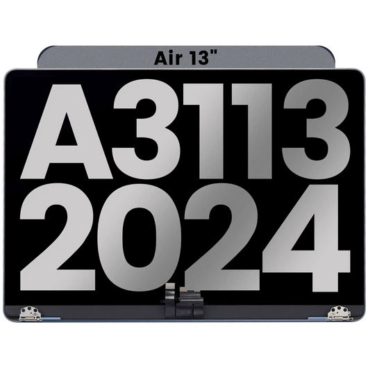 Complete LCD Display Assembly Compatible For MacBook Air 13" (A3113 / 2024) (Used OEM Pull: Grade B) (Midnight)
