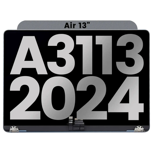 Complete LCD Display Assembly Compatible For MacBook Air 13" (A3113 / 2024) (Used OEM Pull: Grade B) (Space Gray)