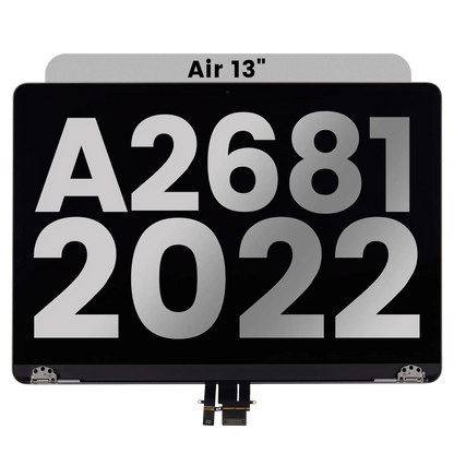 Complete LCD Display Assembly Compatible For MacBook Air 13" (A2681 / Mid 2022) (Used OEM Pull: Grade B) (Space Gray)