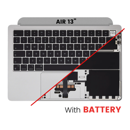 Top Case Assembly With Battery And Keyboard Compatible For MacBook Air 13" (A2681 / Mid 2022) (Silver) (UK Keyboard)