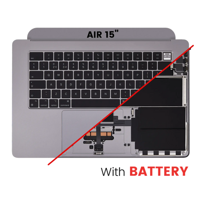 Top Case Assembly With Battery And Keyboard Compatible For MacBook Air 15" (A2941 / Mid 2023) (UK Keyboard) (Space Gray)