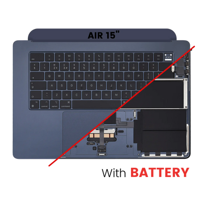 Top Case Assembly With Battery And Keyboard Compatible For MacBook Air 15" (A2941 / Mid 2023) (UK Keyboard) (Midnight)