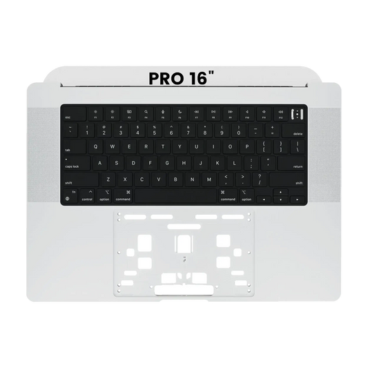 Top Case With Keyboard Compatible For MacBook Pro 16" (A2485 / Late 2021) / (A2780 / Late 2023) (US Keyboard) (Silver)