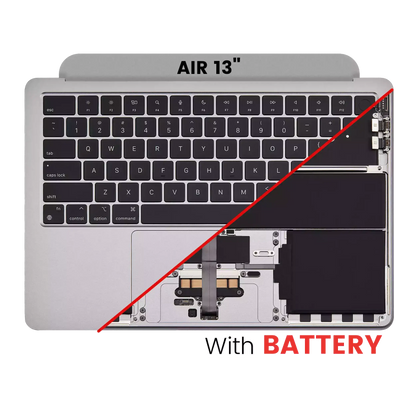 Top Case Assembly With Battery And Keyboard Compatible For MacBook Air 13" (A2681 / Mid 2022) (Space Gray) (US Keyboard)