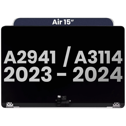 Complete LCD Display Assembly Compatible For MacBook Air 15" (A2941 / Mid 2023) / Air 15" (A3114 / Mid 2024) (Used OEM Pull: Grade A) (Midnight)