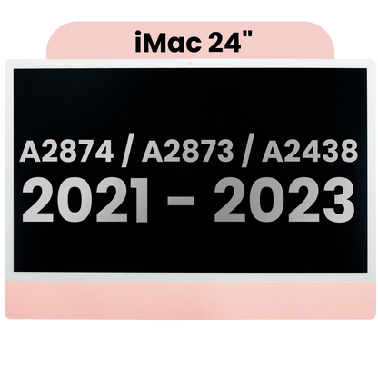 Complete LCD Display Assembly For iMac 24" A2874 / A2873 (2023) / A2438 (2021) (LG204A-215 LM235UH1 SDD1) (Used OEM Pull: Grade A) （Small Camera hole）(Pink)