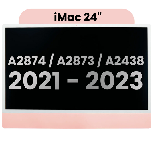 Complete LCD Display Assembly For iMac 24" A2874 / A2873 (2023) / A2438 (2021) (LG204A-215 LM235UH1 SDD1) (Used OEM Pull: Grade A) （Small Camera hole）(Pink)