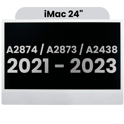 Complete LCD Display Assembly For iMac 24" A2874 / A2873 (2023) / A2438 (2021) (LG204A-215 LM235UH1 SDD1) (Used OEM Pull: Grade A) （Small Camera hole）(Silver)