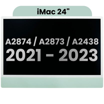 Complete LCD Display Assembly For iMac 24" A2874 / A2873 (2023) / A2438 (2021) (LG204A-215 LM235UH1 SDD1) (Used OEM Pull: Grade A) （Small Camera hole）(Green)