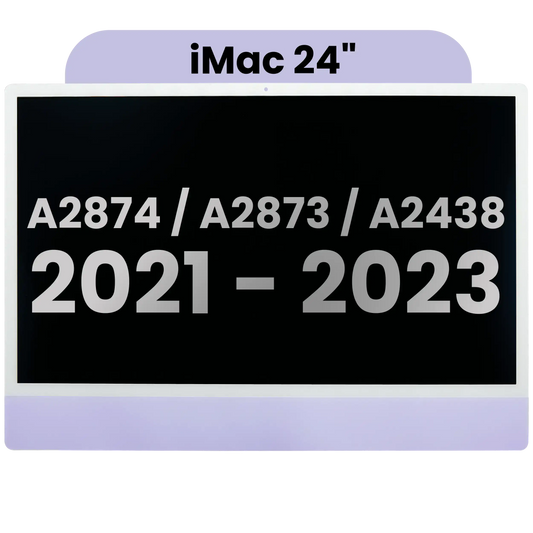 Complete LCD Display Assembly For iMac 24" A2874 / A2873 (2023) / A2438 (2021) (LG204A-215 LM235UH1 SDD1) (Used OEM Pull: Grade A) （Small Camera hole）(Purple)