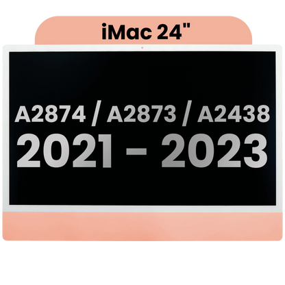 Complete LCD Display Assembly For iMac 24" A2874 / A2873 (2023) / A2438 (2021) (LG204A-215 LM235UH1 SDD1) (Used OEM Pull: Grade A) （Small Camera hole）(Orange)